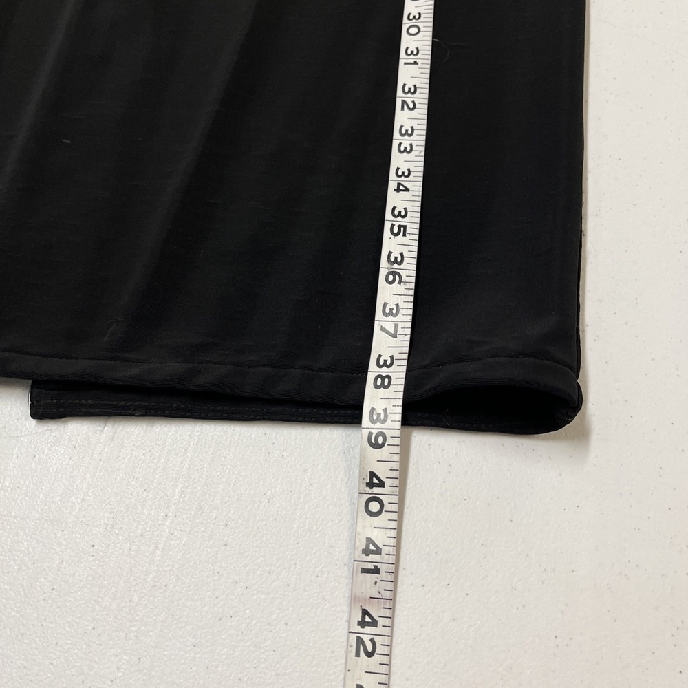 Also Know As Skirt Black Ribbed Jersey Knit Maxi Size M Capsule Minimalist Chic - Picture 3 of 8